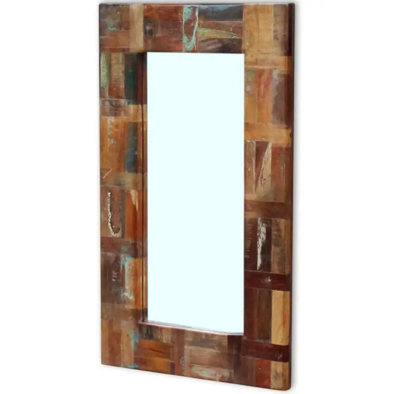 Spiegel met gerecycled hout voor een milieuvriendelijk interieur - 80 x 50 cm / 1 - Spiegels