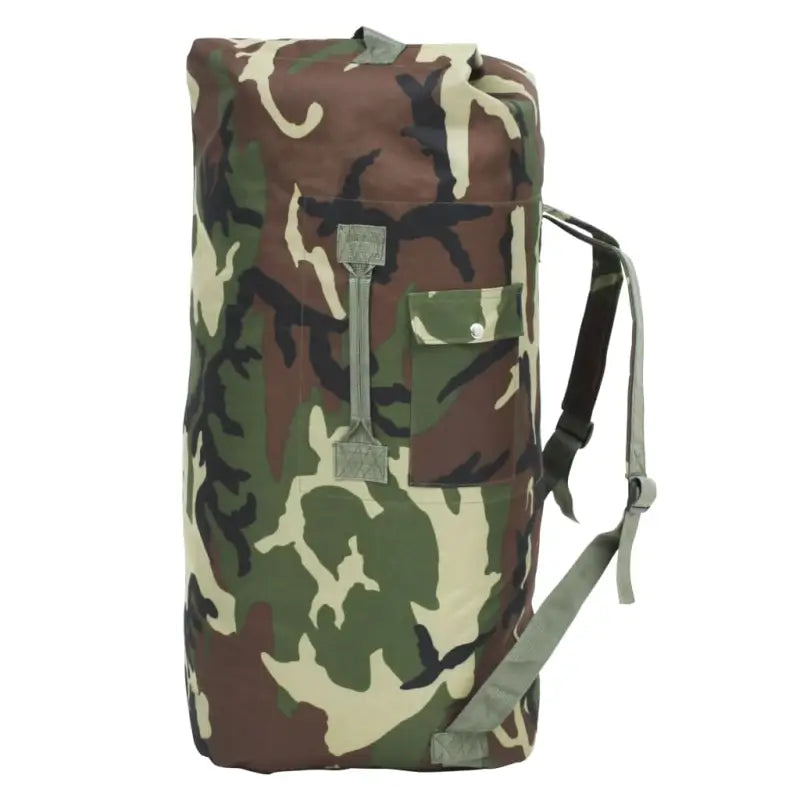 Sporttas in legerstijl van gecoat oxford stof voor reizigers en buitenfans - Camouflage / 1 - Reistassen
