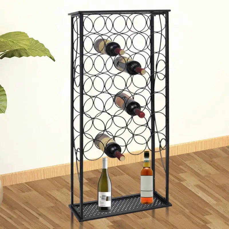 Staand wijnrek van smeedijzer voor maximaal 35 flessen - 47.5 x 21 x 100 cm / 1 - Wijnrekken