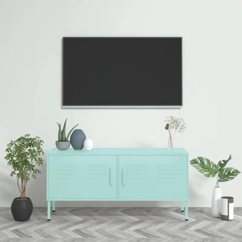 Stabiel en praktisch Tv-meubel met eenvoudig design - Mintgroen / 1 - Tv-meubels