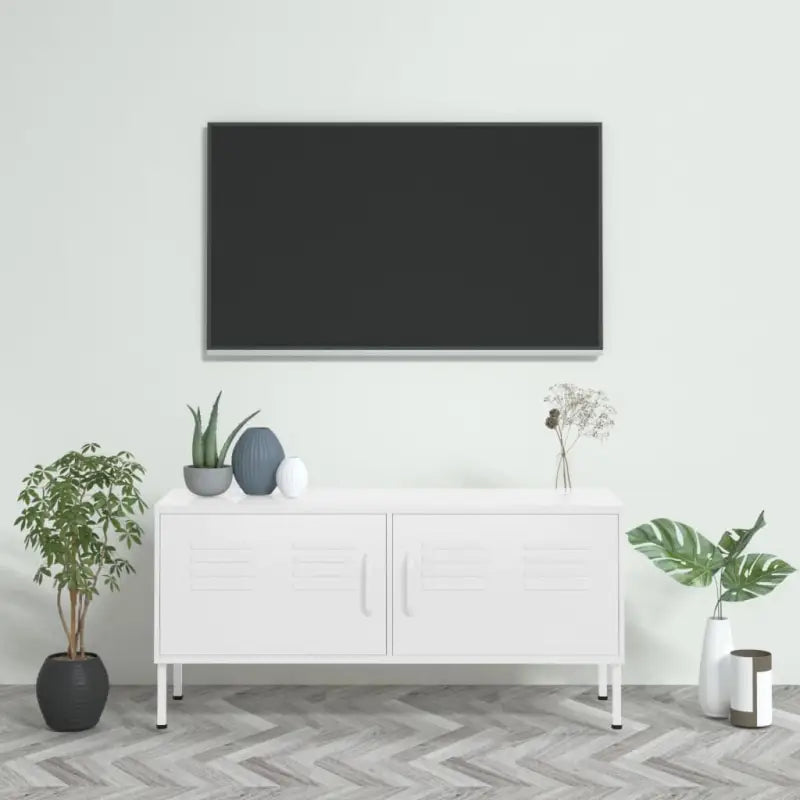 Stabiel en praktisch Tv-meubel met eenvoudig design - Wit / 1 - Tv-meubels
