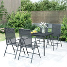 Stabiel frame tuinset met verstelbare tuinstoel voor modern comfort - 110 cm tafellengte - Tuinsets