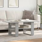 Stabiele salontafel met uniek ontwerp en bewerkt hout - Betongrijs / 1 - Salontafels