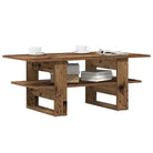 Stabiele salontafel met uniek ontwerp en bewerkt hout - Oud hout / 1 - Salontafels