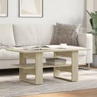Stabiele salontafel met uniek ontwerp en bewerkt hout - Sonoma eiken / 1 - Salontafels