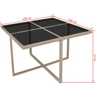 Stalen frame tuinset met afmetingen kruk voor stijlvolle buiteneetplek - Tuinsets