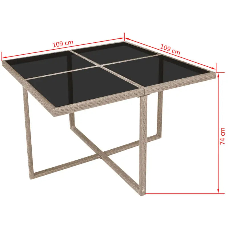 Stalen frame tuinset met afmetingen kruk voor stijlvolle buiteneetplek - Tuinsets
