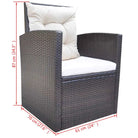 Stalen frame tuinset met eenvoudig schoon en levering bevat - Tuinsets
