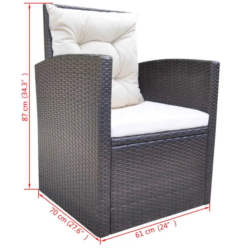Stalen frame tuinset met eenvoudig schoon en levering bevat - Tuinsets