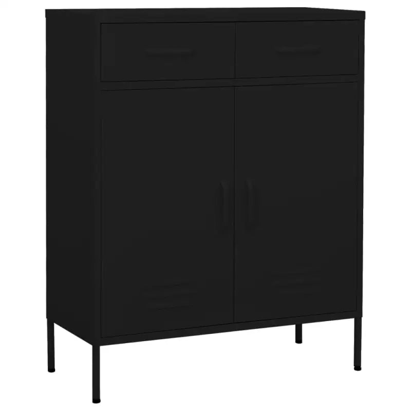Stalen opbergkast met 3-sectie kogellagergeleiders voor een nette kamer - Zwart / 1 - Opbergkasten & lockerkasten