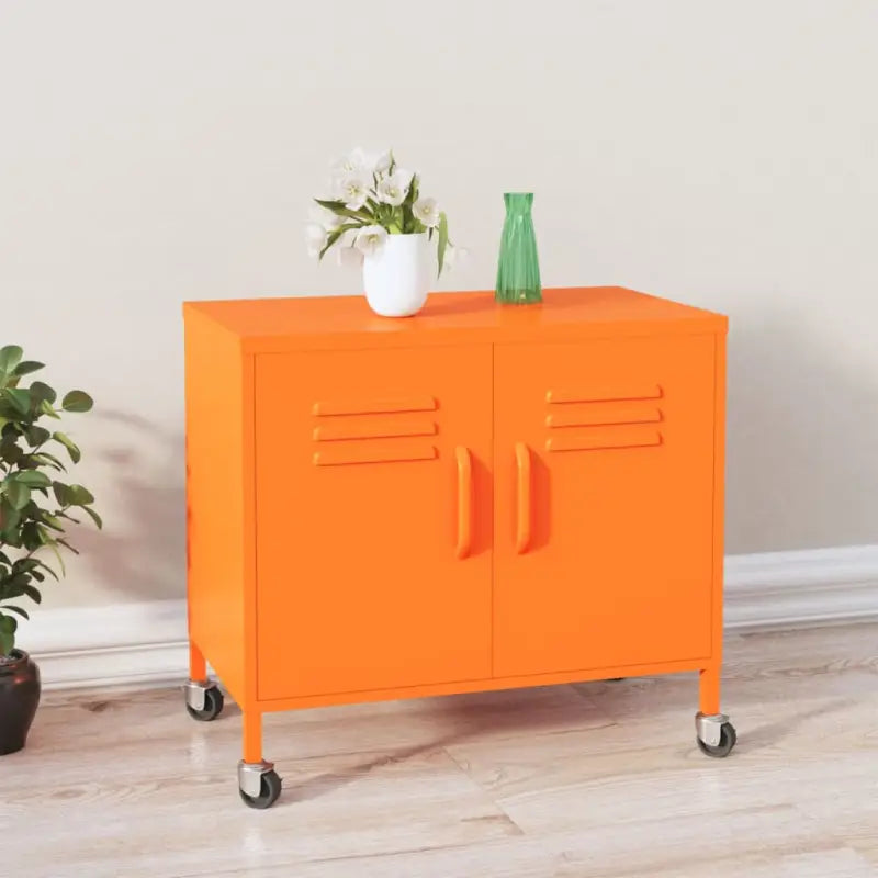 Stalen opbergkast met verstelbaar schap voor overzichtelijke opslag - Oranje / 1 - Opbergkasten & lockerkasten