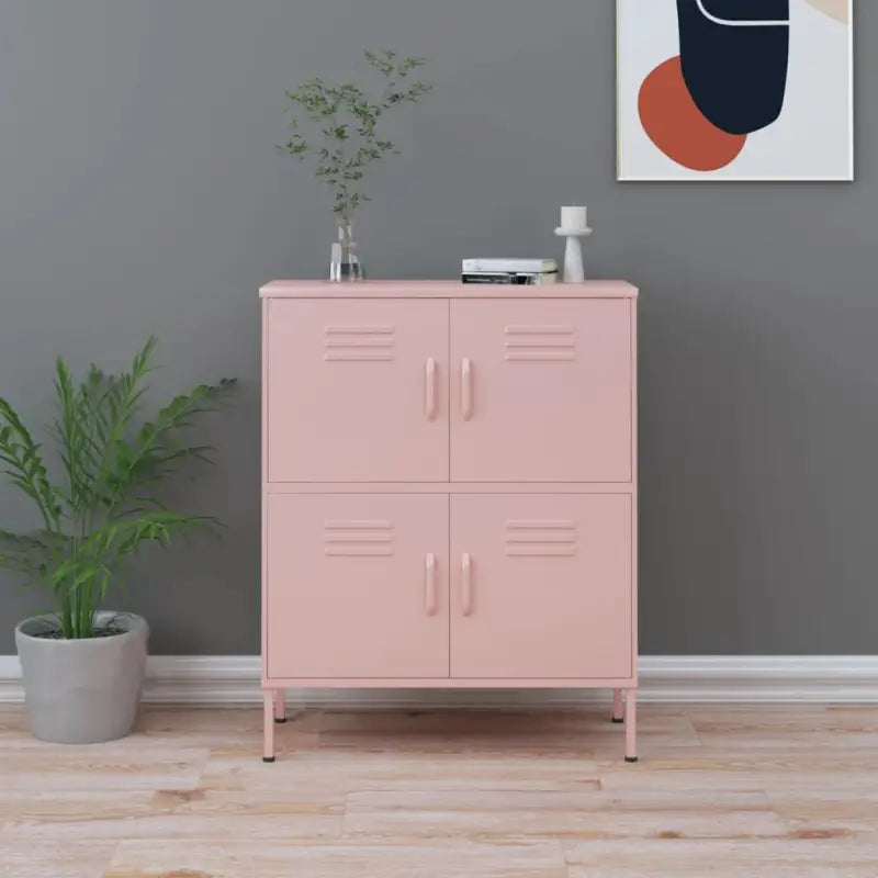 Stalen opbergkast met verstelbare schappen voor een overzichtelijk huis - Roze / 1 - Opbergkasten & lockerkasten