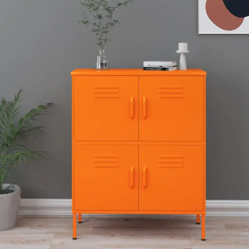 Stalen opbergkast met verstelbare schappen voor een overzichtelijk huis - Oranje / 1 - Opbergkasten & lockerkasten
