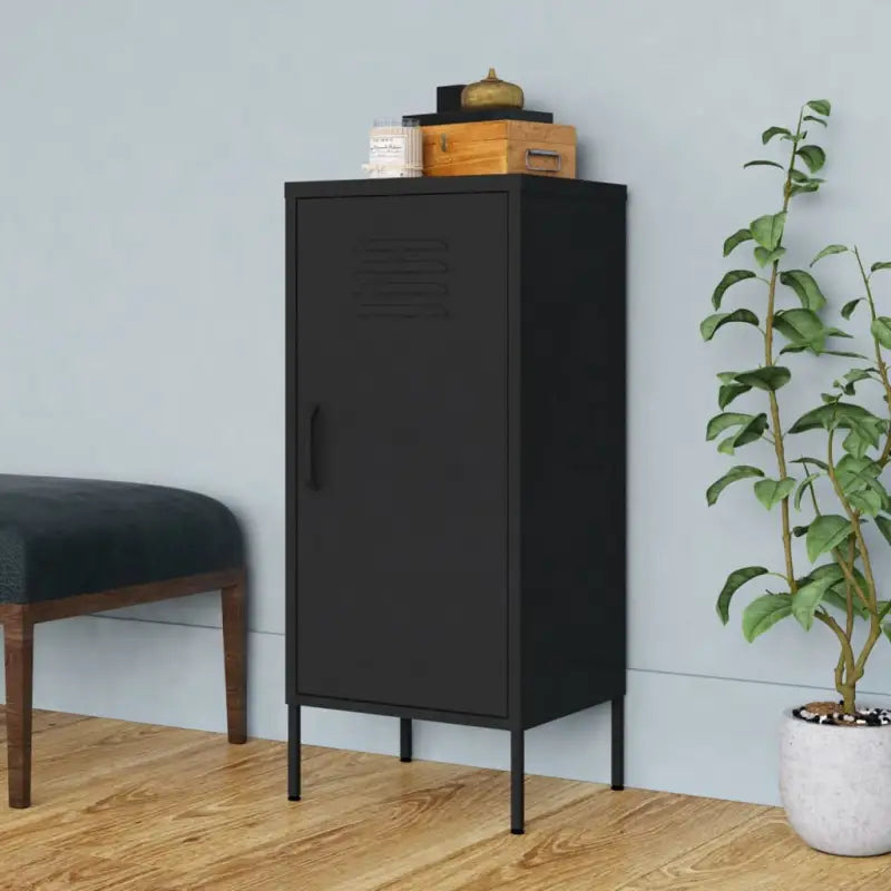 Stalen opbergrek met verstelbare schappen voor een opgeruimd huis - Zwart / 1 - Opbergkasten & lockerkasten
