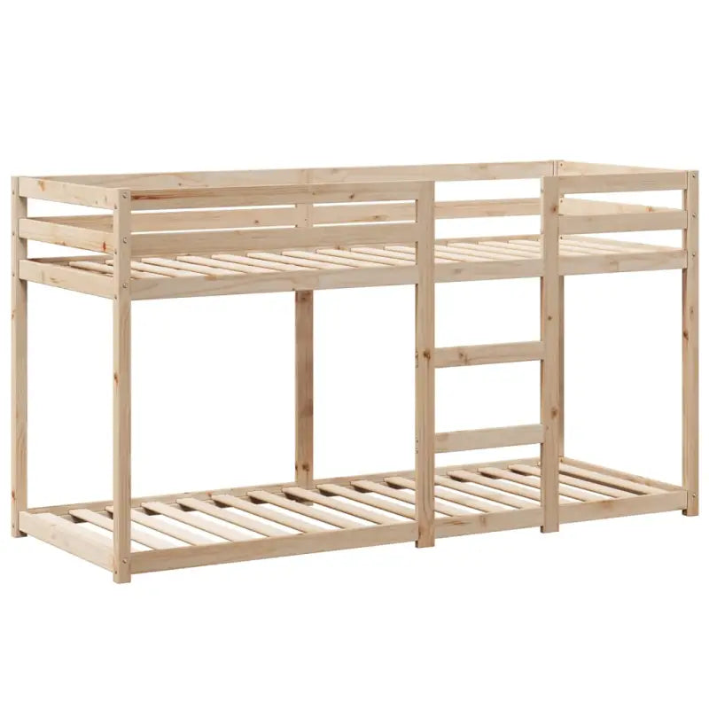 Stapelbed met bedhuis en open zijdeur in massief grenenhout - Bedden & bedframes