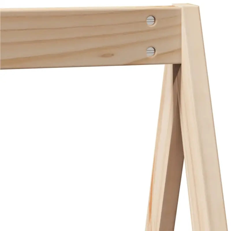 Stapelbed met bedhuis en open zijdeur in massief grenenhout - Bedden & bedframes