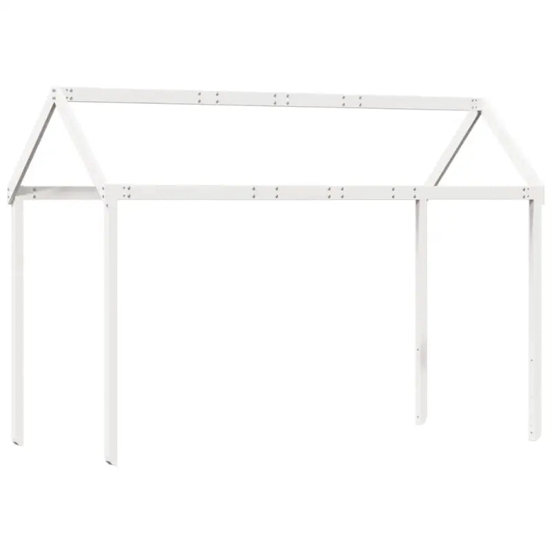Stapelbed met bedhuis in massief grenenhout en open zijdeur - Bedden & bedframes