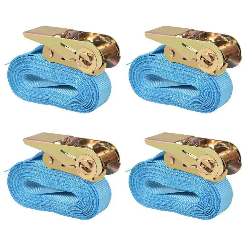 Sterke europese en-12195-2 norm spanbanden voor vrachtbeveiliging - Blauw / 6 m x 25 mm / 4 - Spanbanden