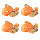 Sterke europese en-12195-2 norm spanbanden voor vrachtbeveiliging - Oranje / 6 m x 25 mm / 4 - Spanbanden
