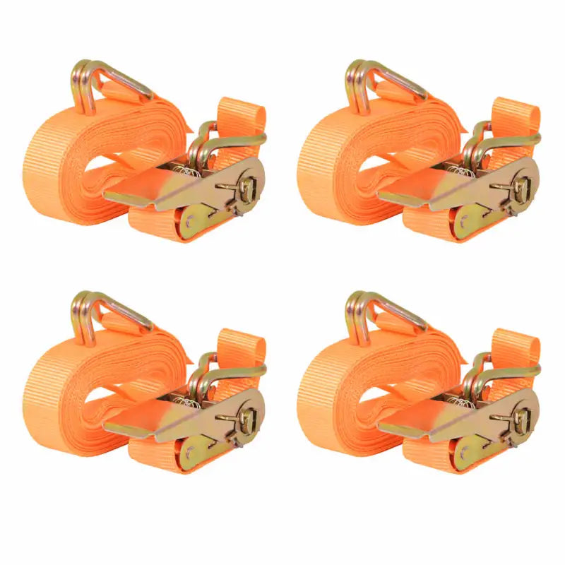 Sterke europese en-12195-2 norm spanbanden voor vrachtbeveiliging - Oranje / 6 m x 25 mm / 4 - Spanbanden