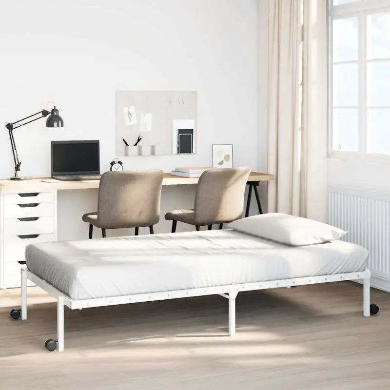 Stevig bedframe met extra opbergruimte en tijdloos design - Wit / 90 x 190 cm - Bedden & bedframes