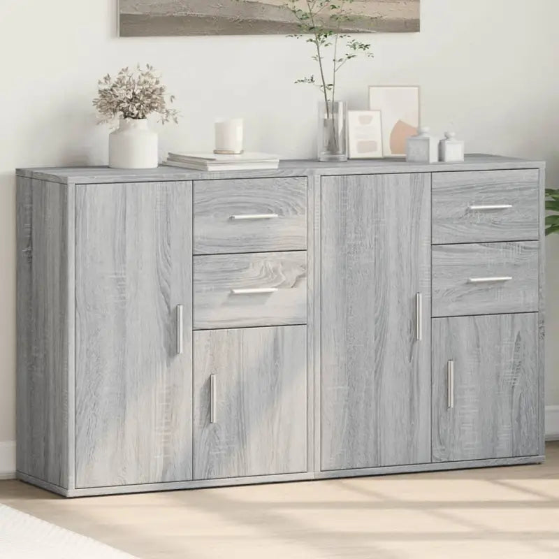 Stevige dressoirs en buffetkasten van bewerkt hout met trendy ontwerp - Grijs sonoma / 1 - Dressoirs & buffetkasten