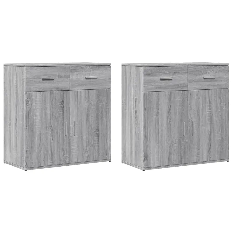 Stevige Dressoirs met bewerkt hout voor een trendy en praktische uitstraling - Grijs sonoma / 1 - Dressoirs &