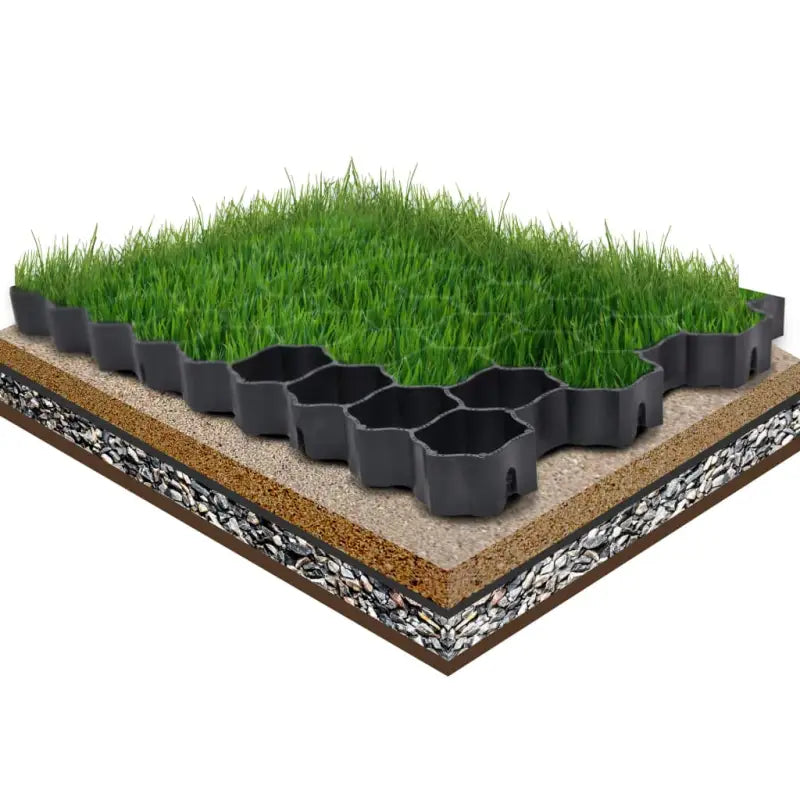 Stevige Grasroosters voor Tuin Paden en Opritten - Zwart / 1 - Lijstwerk
