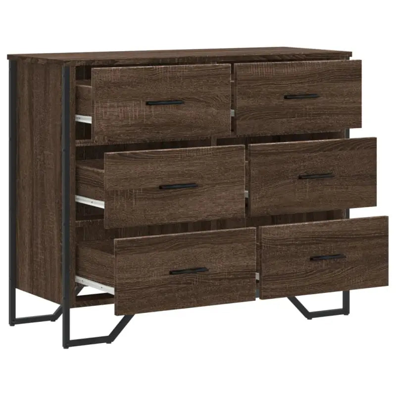 Stevige ladekast met bewerkt hout en tijdloze uitstraling - Commodes & ladekasten