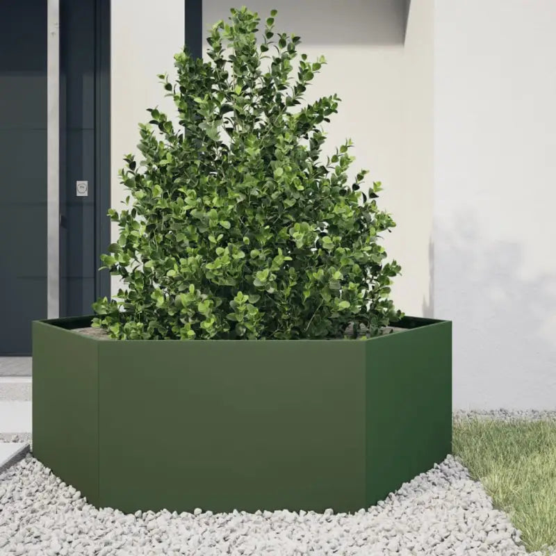 Stevige weerbestendige plantenbak voor andere buitenruimte - Staal/Groen / 138 x 120 x 45 cm / 1 - Bloempotten &