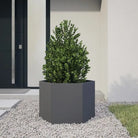 Stevige weerbestendige plantenbak voor andere buitenruimte - Staal/Antracietkleurig / 69 x 60 x 45 cm / 1 - Bloempotten