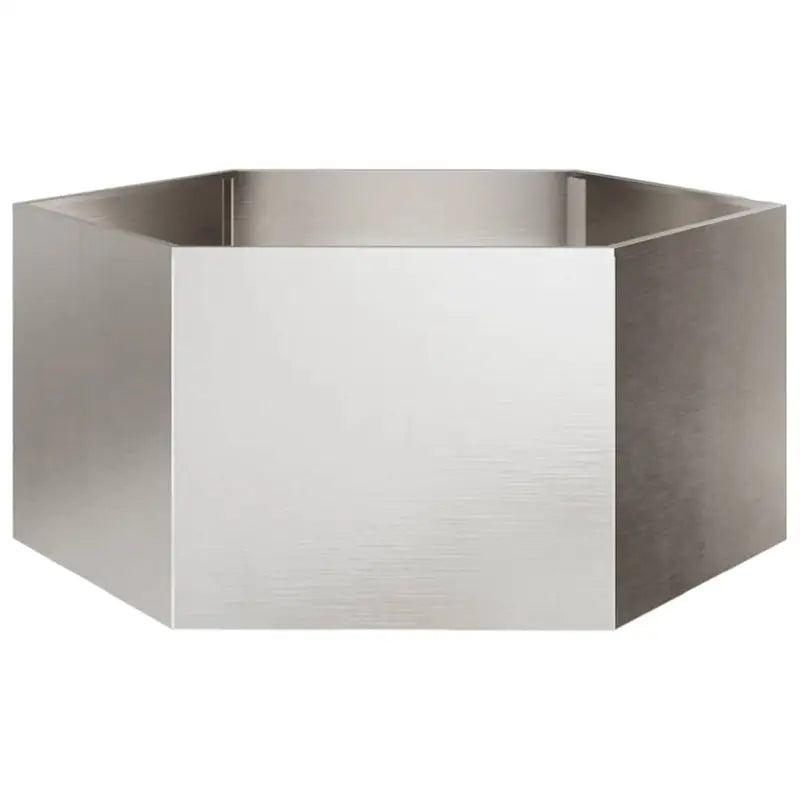 Stevige weerbestendige plantenbak voor andere buitenruimte - Roestvrij staal/Lichtgrijs / 104 x 90 x 45 cm / 1