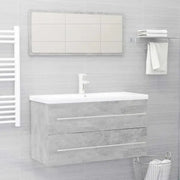 Stijlvol badkamermeubelset met strakke lijnen en extra opbergruimte - Betongrijs - Badkamermeubelsets