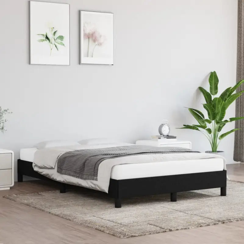 Stijlvol bedframe met multiplex lattenbodem voor optimale slaapkwaliteit - Zwart / 120 x 190 cm / 25 cm - Bedden &