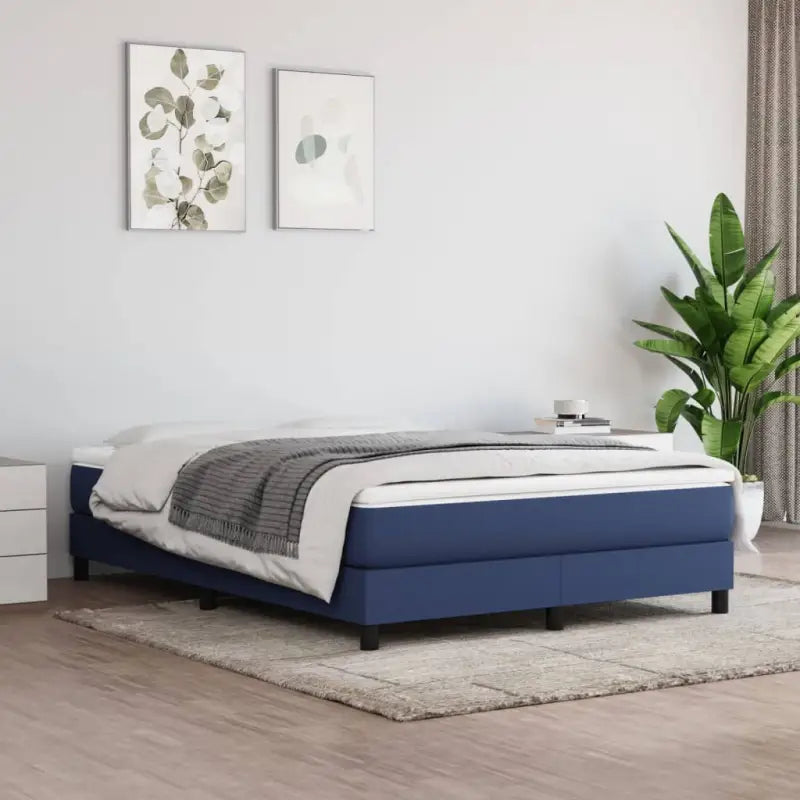 Stijlvol bedframe met multiplex lattenbodem voor optimale slaapkwaliteit - Blauw / 140 x 200 cm / 25 cm - Bedden &