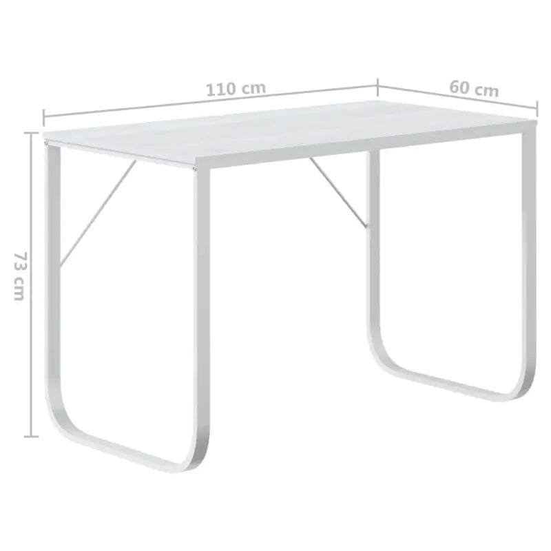 Stijlvol computerbureau van gepoedercoat metaal met groot werkvlak - Bureaus