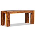 Stijlvol houten opberg- en halbankje van massief acaciahout - 110 x 35 x 45 cm - Opberg- & halbankjes
