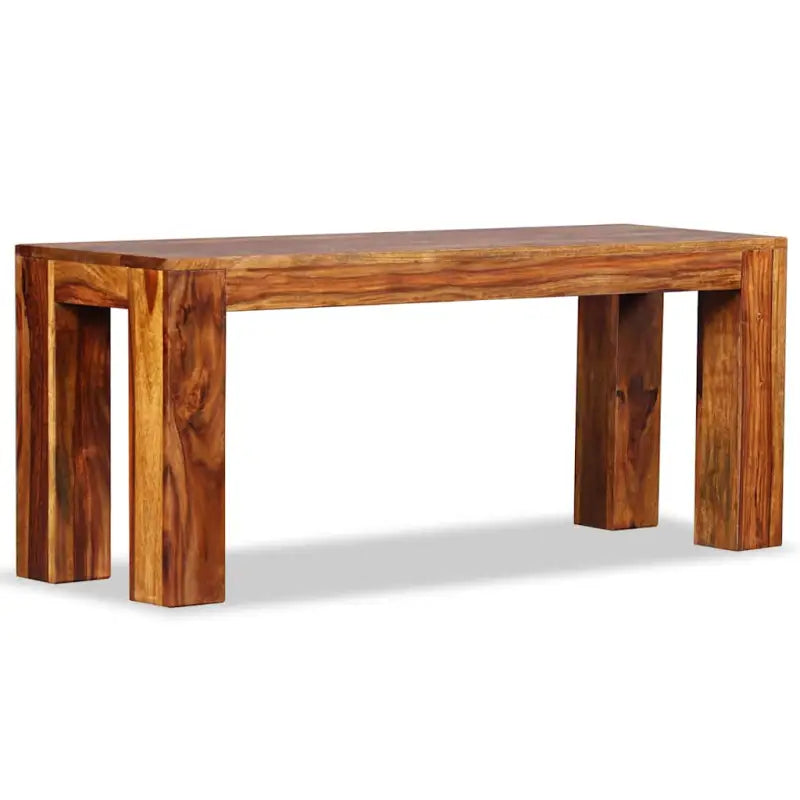 Stijlvol houten opberg- en halbankje van massief acaciahout - 110 x 35 x 45 cm - Opberg- & halbankjes