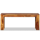 Stijlvol houten opberg- en halbankje van massief acaciahout - 110 x 35 x 45 cm - Opberg- & halbankjes