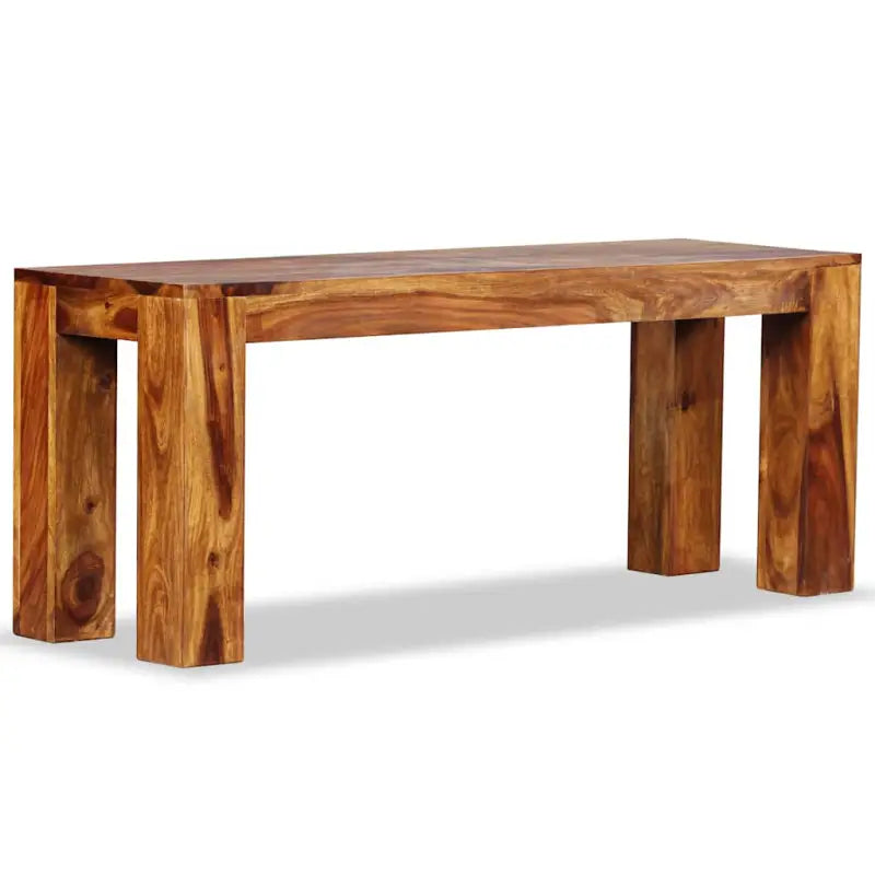 Stijlvol houten opberg- en halbankje van massief acaciahout - 110 x 35 x 45 cm - Opberg- & halbankjes