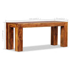 Stijlvol houten opberg- en halbankje van massief acaciahout - 110 x 35 x 45 cm - Opberg- & halbankjes