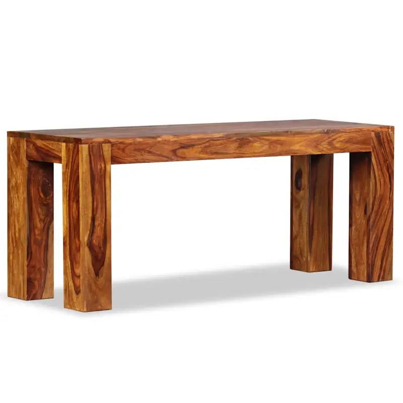 Stijlvol houten opberg- en halbankje van massief acaciahout - 110 x 35 x 45 cm - Opberg- & halbankjes