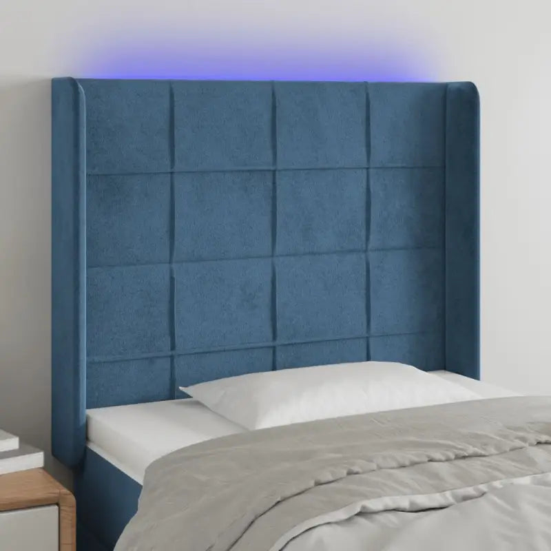 Stijlvol LED Hoofdbord voor een Modern Slaapkamer Accessoire - Donkerblauw / 93 x 16 x 118/128 cm / 1 - Hoofdborden