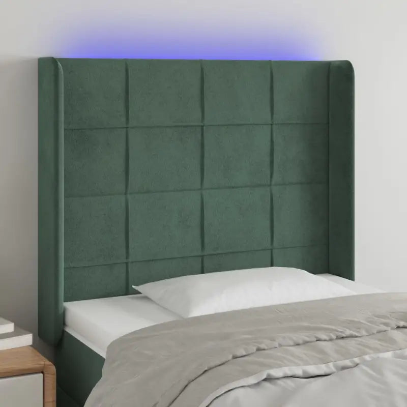 Stijlvol LED Hoofdbord voor een Modern Slaapkamer Accessoire - Donkergroen / 93 x 16 x 118/128 cm / 1 - Hoofdborden
