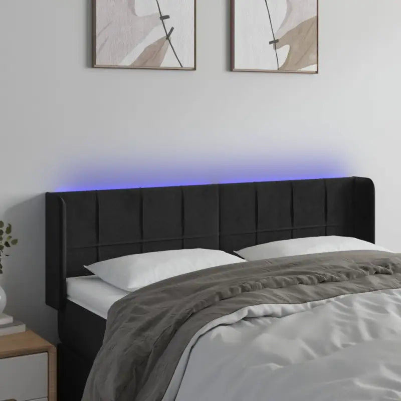 Stijlvol LED Hoofdbord voor een Modern Slaapkamer Accessoire - Zwart / 147 x 16 x 78/88 cm / 1 - Hoofdborden