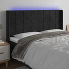 Stijlvol LED Hoofdbord voor een Modern Slaapkamer Accessoire - Zwart / 163 x 16 x 118/128 cm / 1 - Hoofdborden