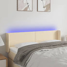 Stijlvol LED Hoofdbord voor een Moderne Slaapkamer - Crème / 147 x 16 x 78/88 cm / 1 - Hoofdborden en voetborden