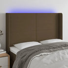 Stijlvol LED Hoofdbord voor een Moderne Slaapkamer - Donkerbruin / 147 x 16 x 118/128 cm / 1 - Hoofdborden en voetborden