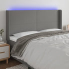 Stijlvol LED Hoofdbord voor een Moderne Slaapkamer - Donkergrijs / 183 x 16 x 118/128 cm / 1 - Hoofdborden en voetborden