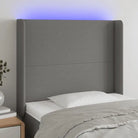 Stijlvol LED Hoofdbord voor een Moderne Slaapkamer - Donkergrijs / 83 x 16 x 118/128 cm / 1 - Hoofdborden en voetborden